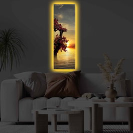 Wallity Cuadro Decorativo Iluminado con LED 30x90 cm Multicolor
